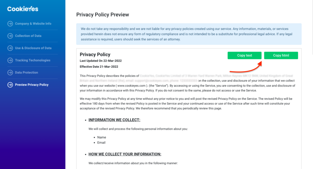 How to a Privacy Policy on