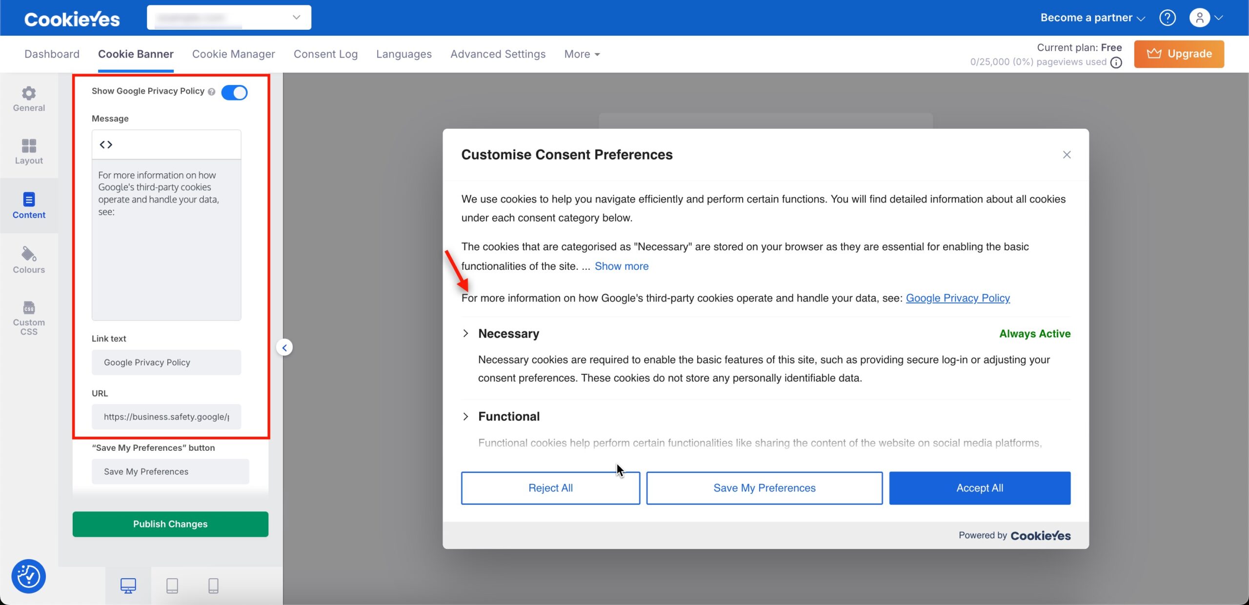 google privacy policy