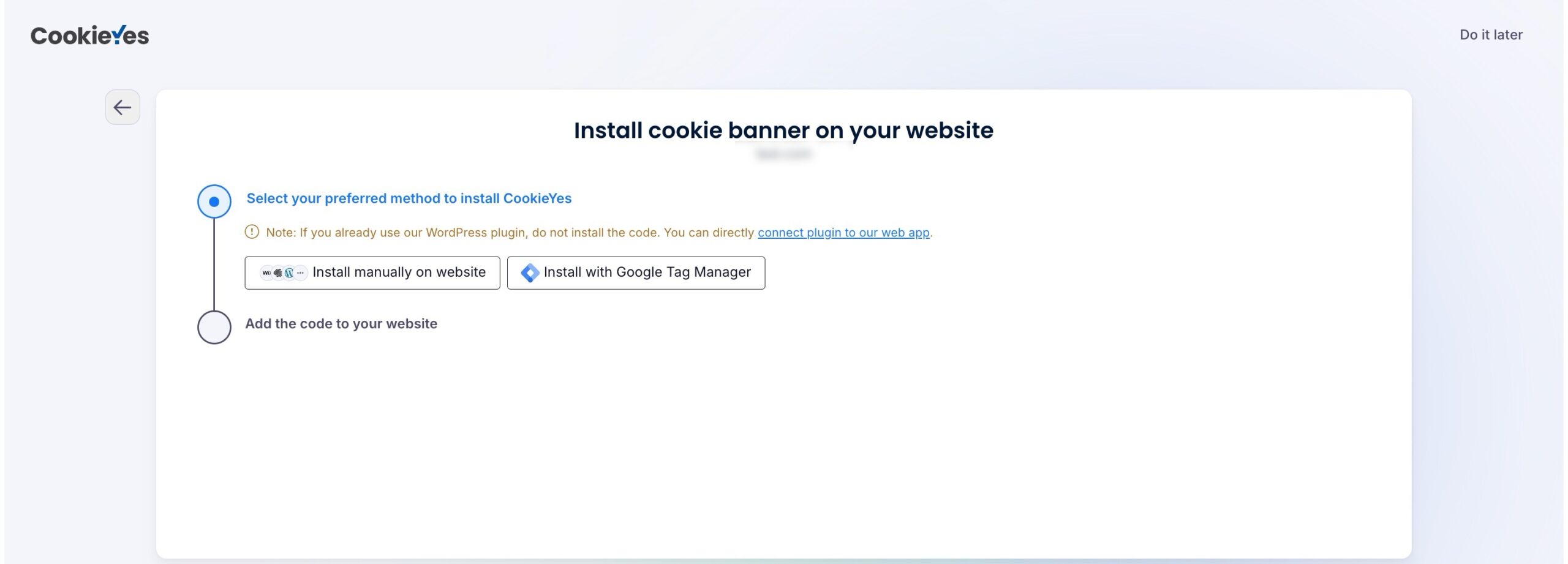 method to install