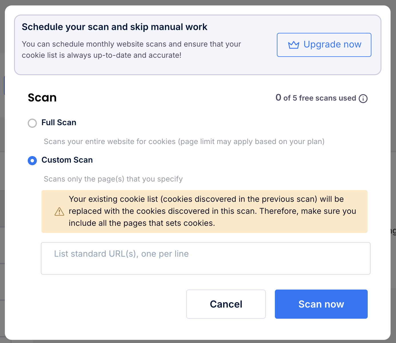 custom scan