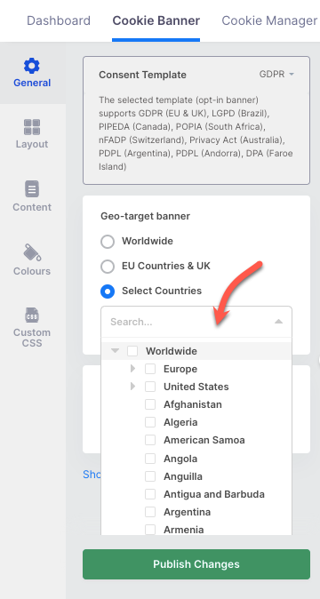 Select Countries 