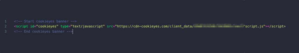 CookieYes cookie consent script