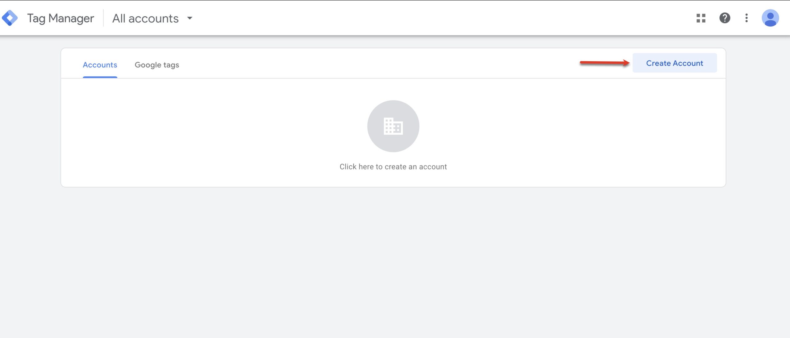 Tag manager- account Creation