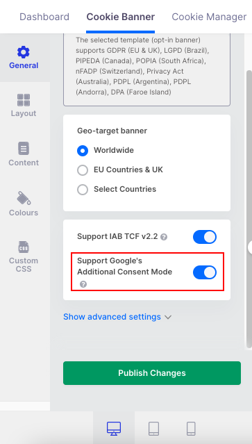 Google addition consent mode