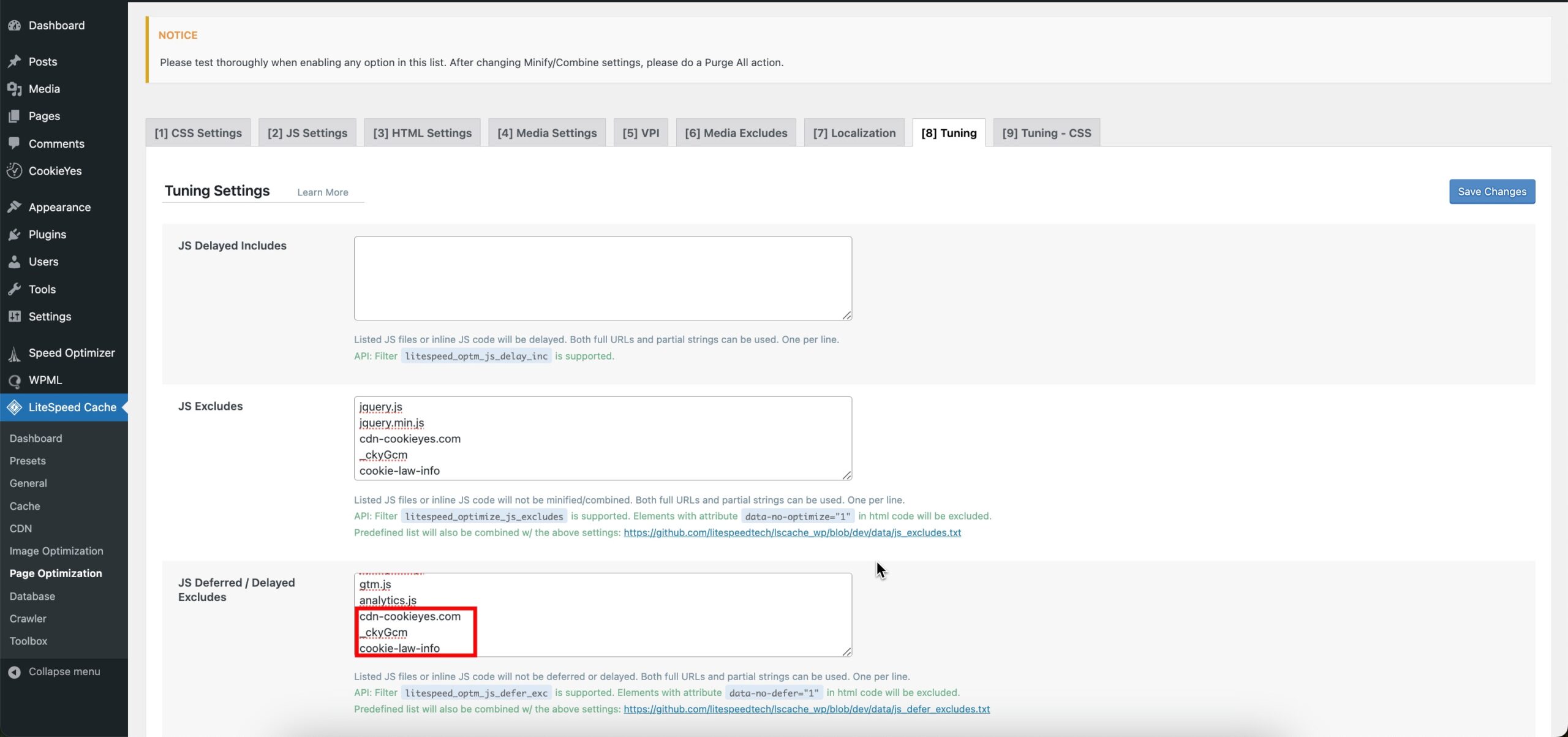 JS Deferred/Delayed Excludes