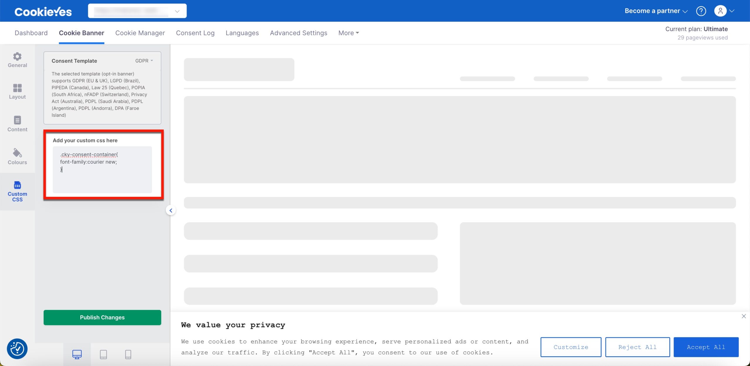 Custom CSS