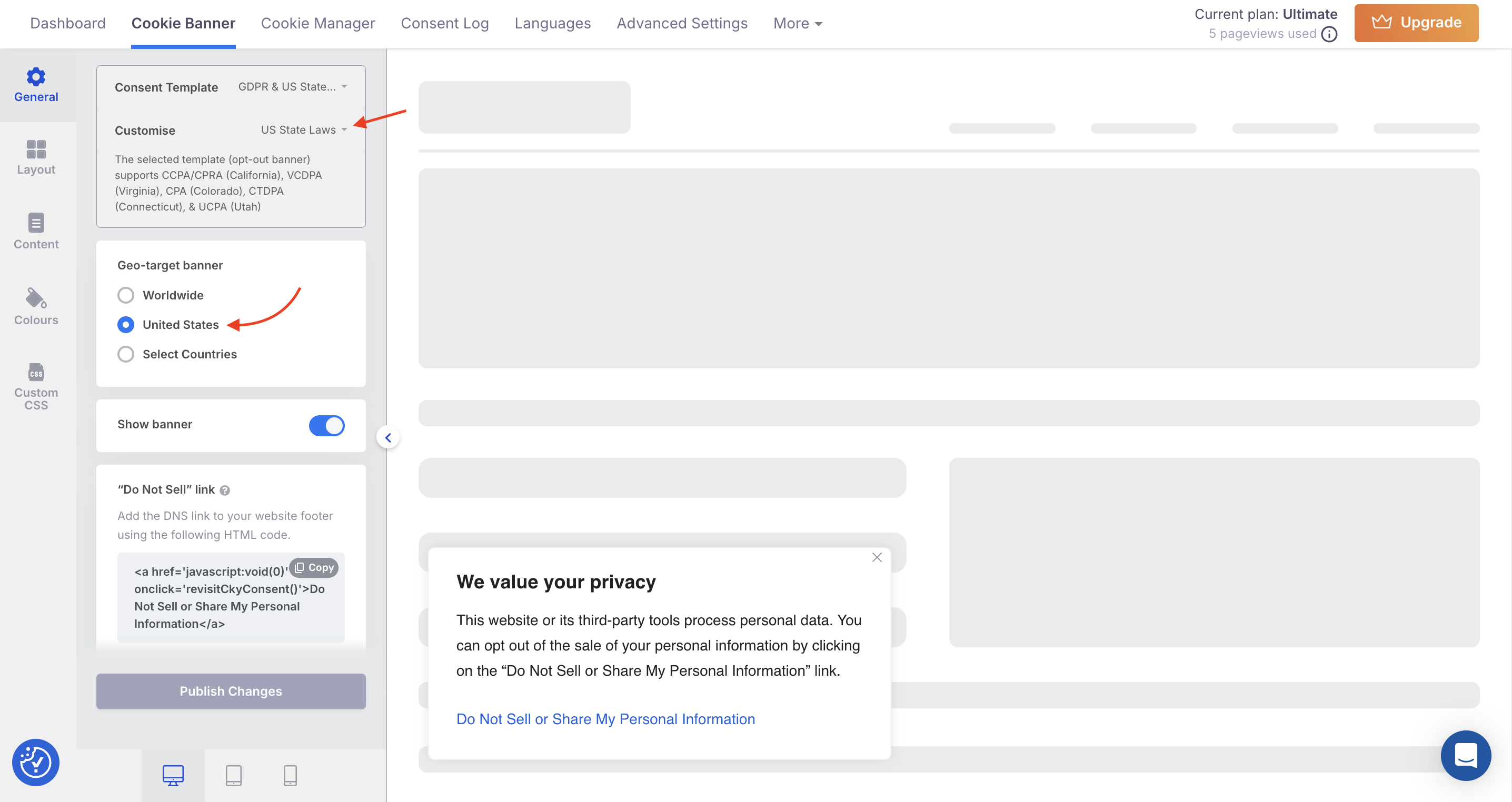 us state laws geo target