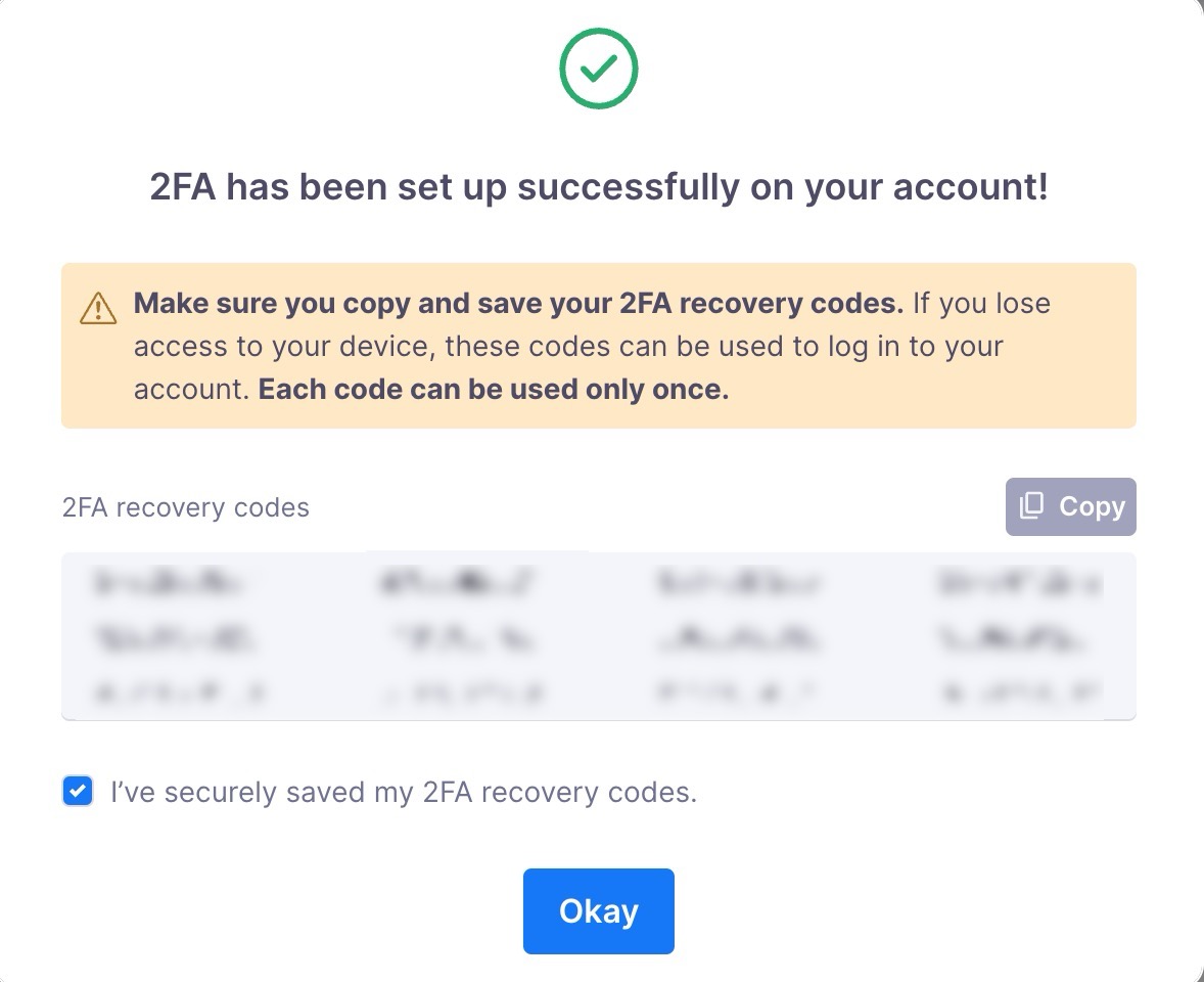 2FA code