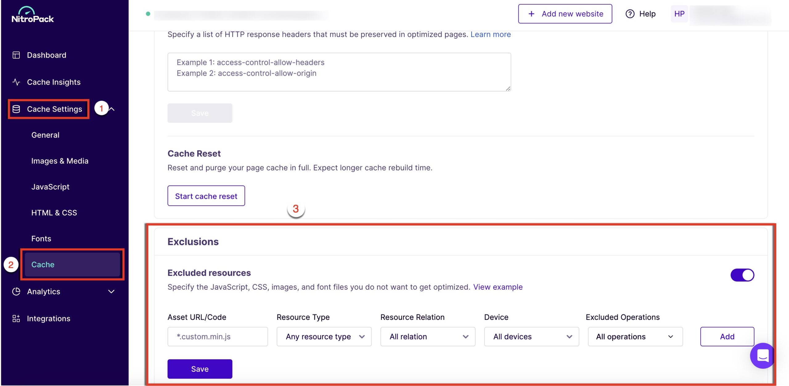 NitroPack Dashboard