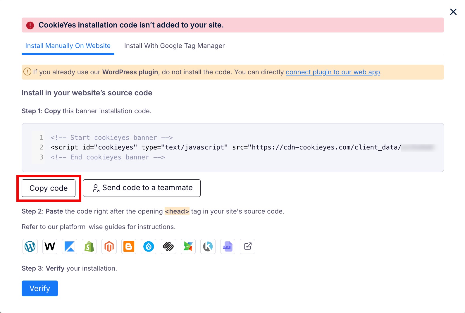Copy code