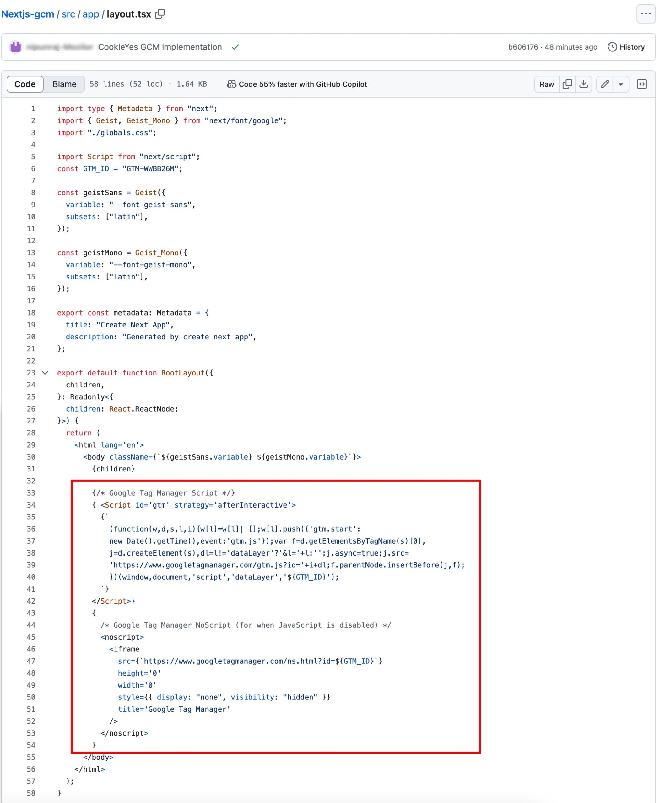 GTM script