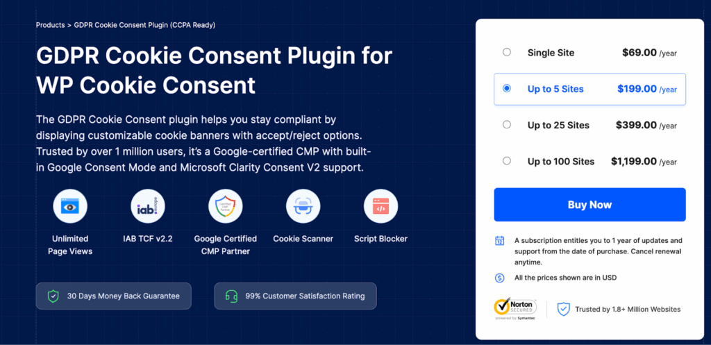 webtoffee gdpr cookie consent plugin web page