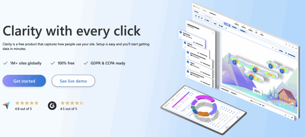 microsoft clarity herosection