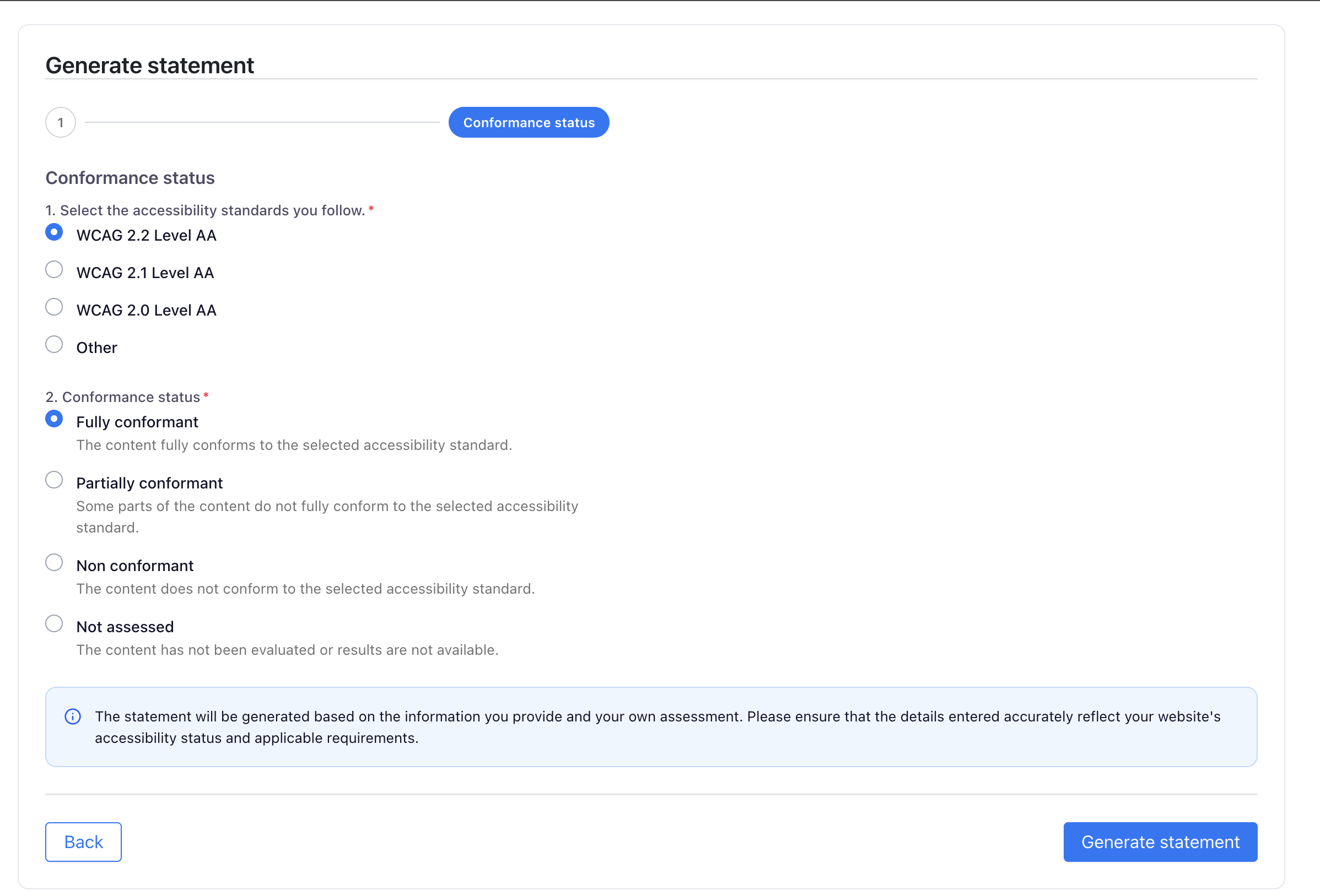 Generate Statement