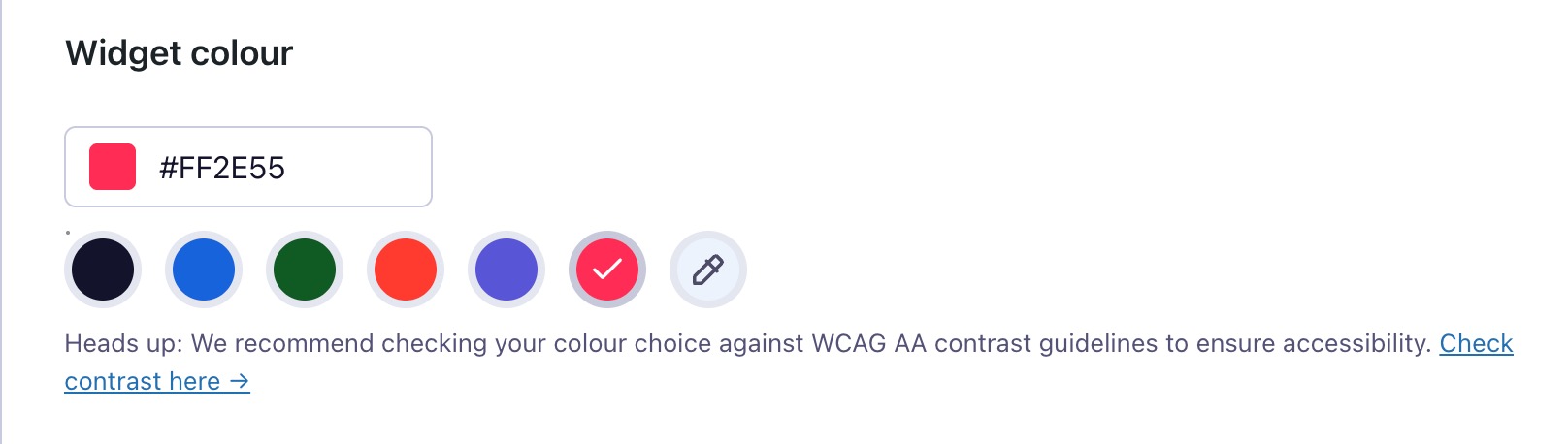 Widget Colour