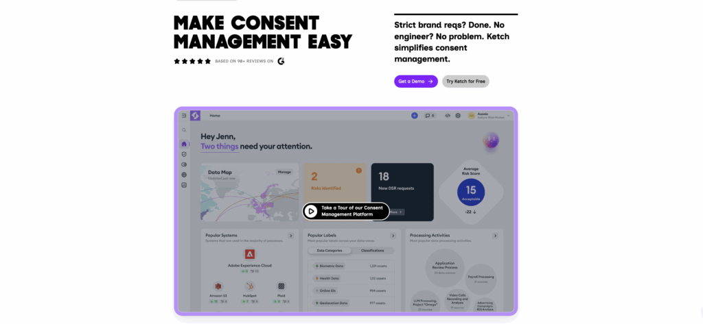 Ketch CMP landing page