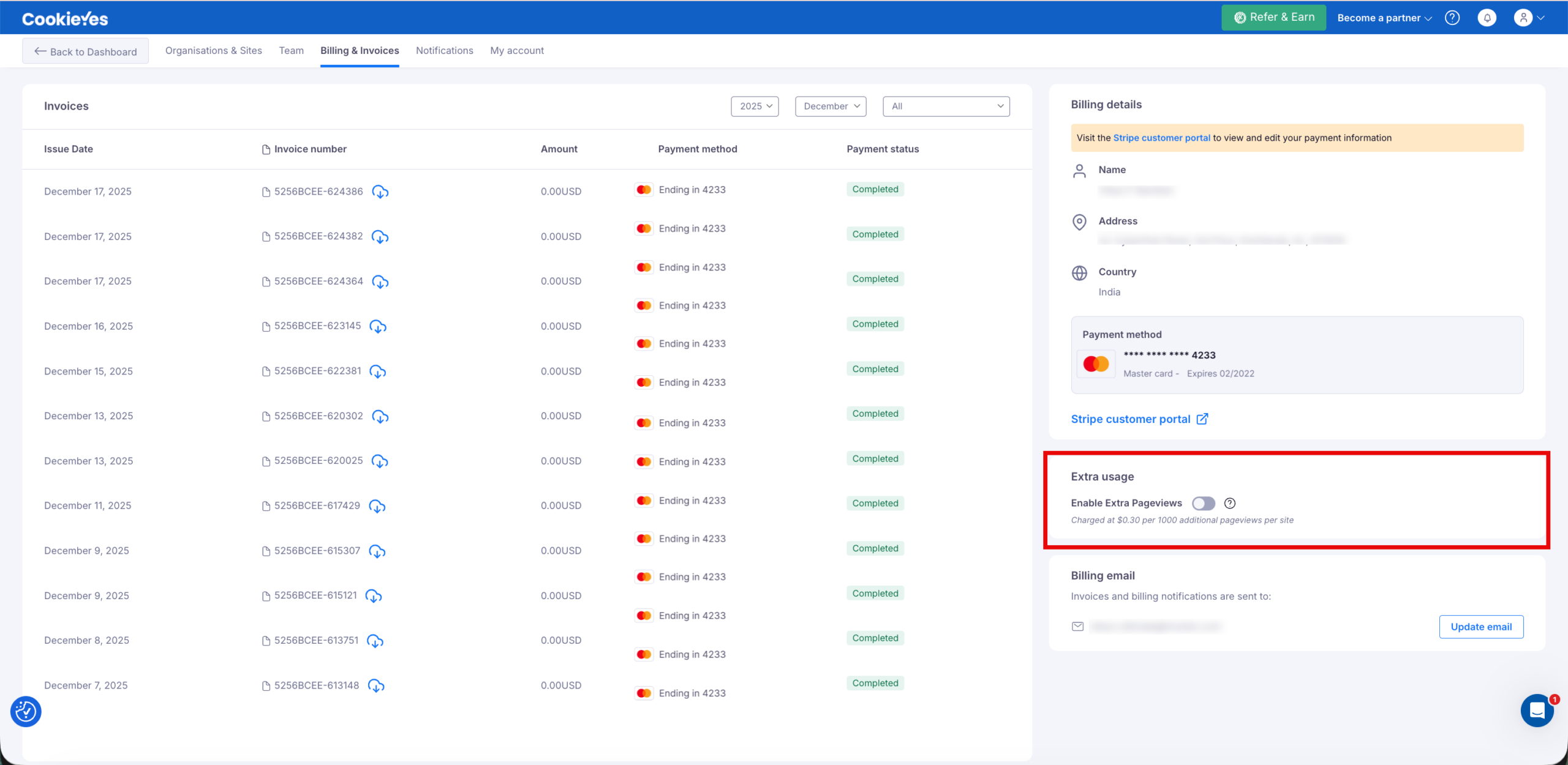 Enable extra pageview option