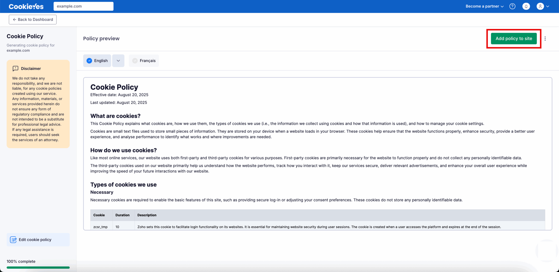 add-policy-to-site