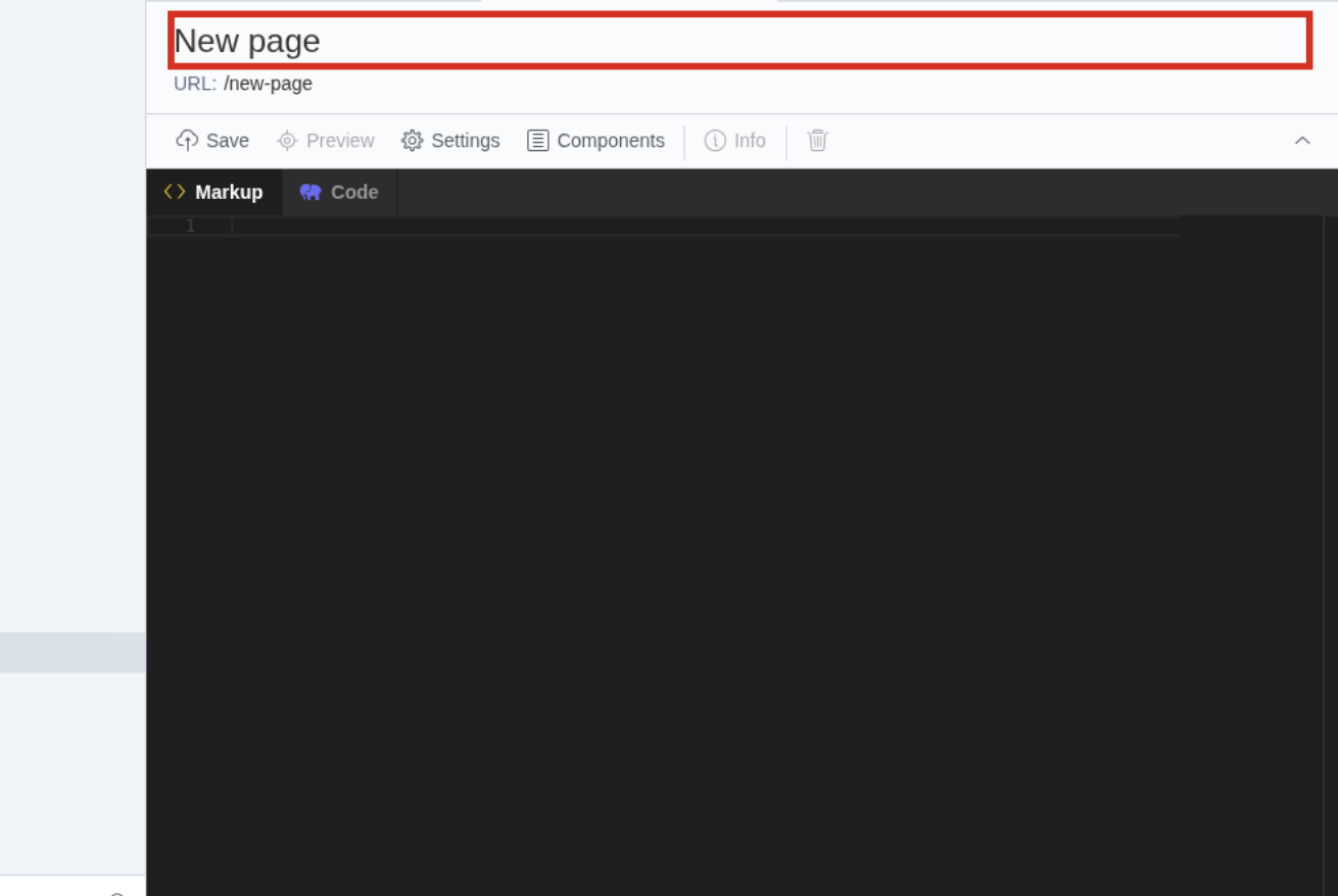 title for the page